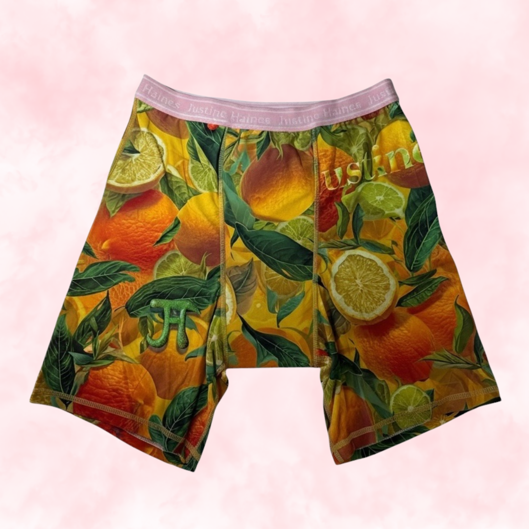 JH Exclusive * Long Period Boxer / Biker Short ☀️✨Citrus Crush 🍊💛
