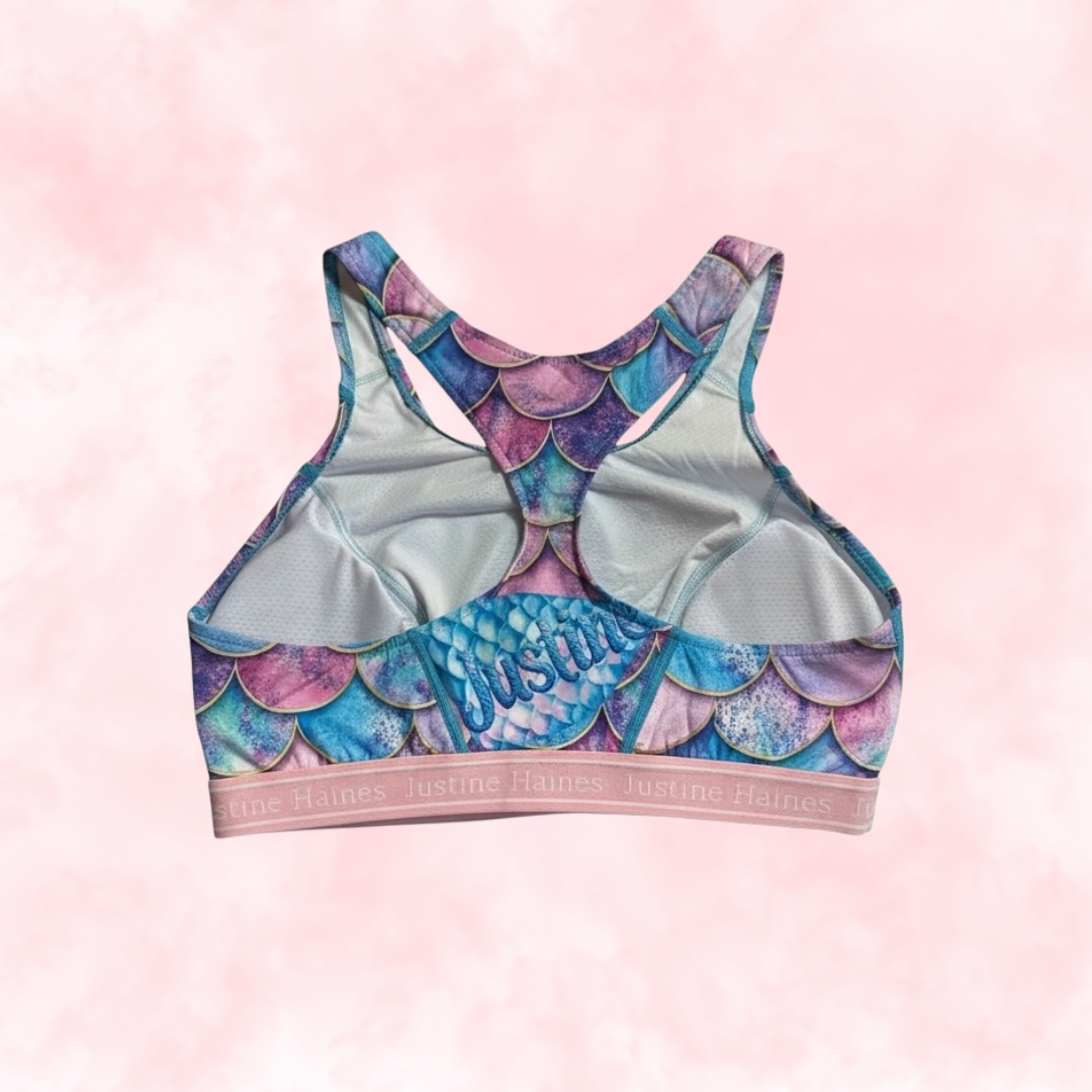 Classic T-Back Sports Bra ♀️✨Mermaid Fantasy 🌊🧜