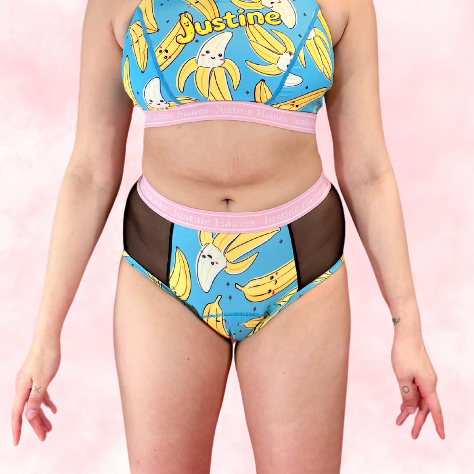 High-Rise Period Undie with MESH 🍌 Crazy Banana 💙😄
