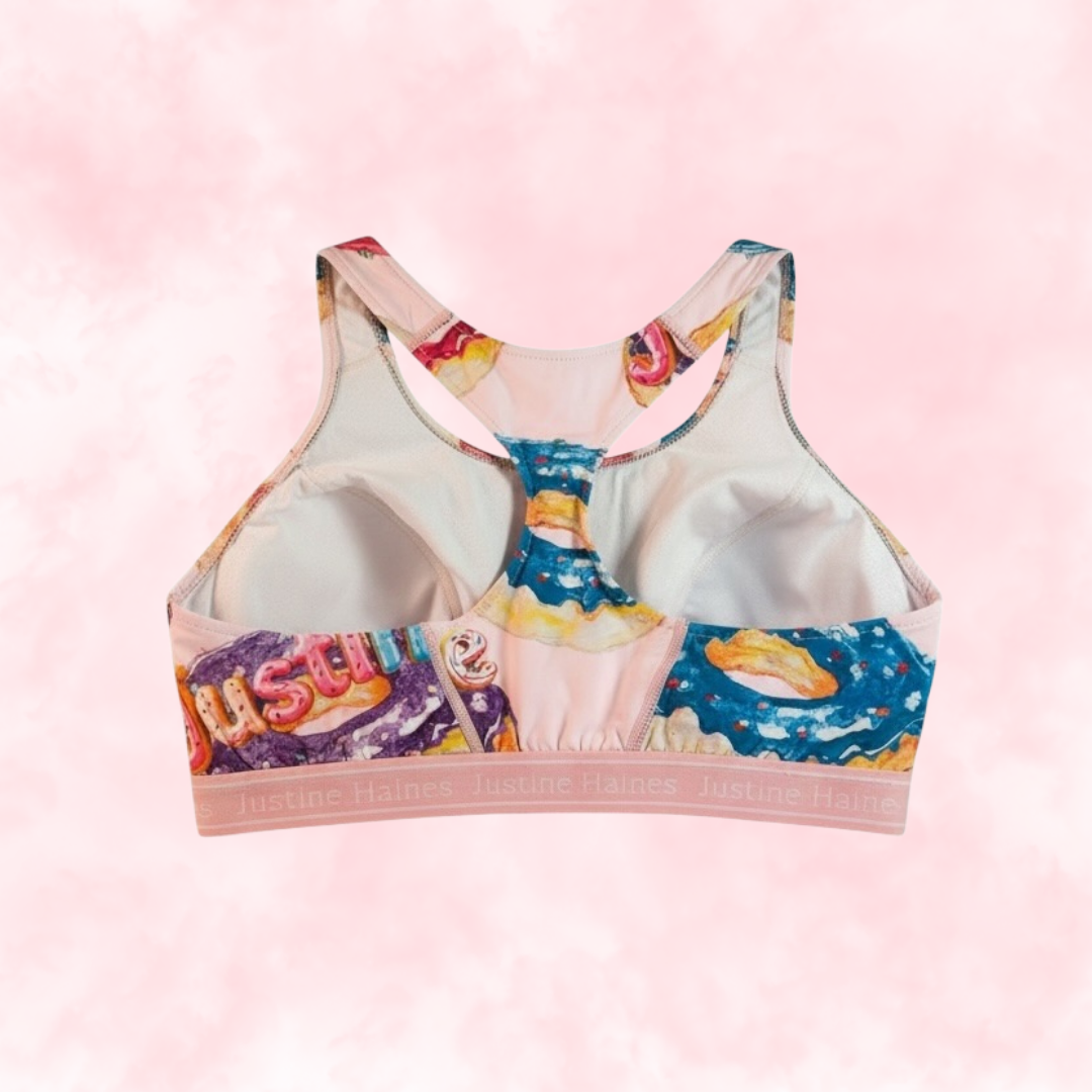 Classic T-Back Sports Bra 🍩 Sugar Donut ✨🍬