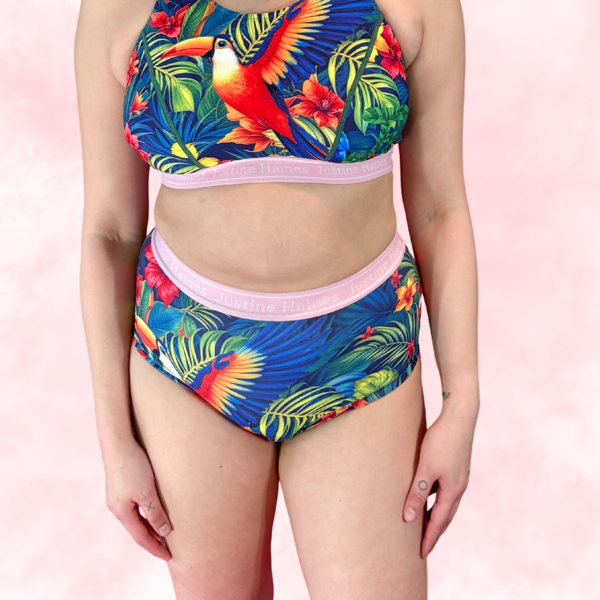 High-Rise Classic Period Undie 🧡🌺 Tropical Escape 🦜🌴