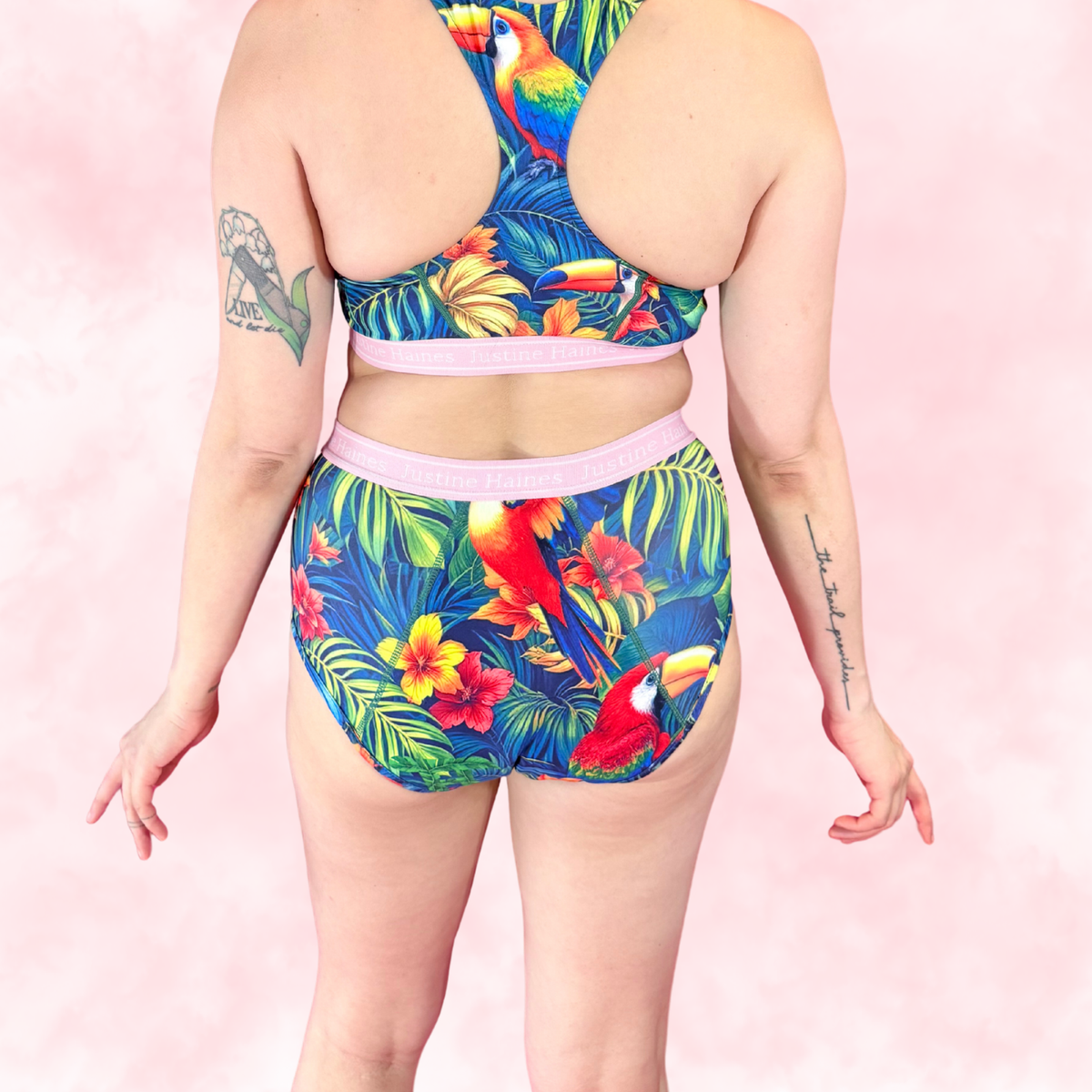 High-Rise Classic Period Undie 🧡🌺 Tropical Escape 🦜🌴