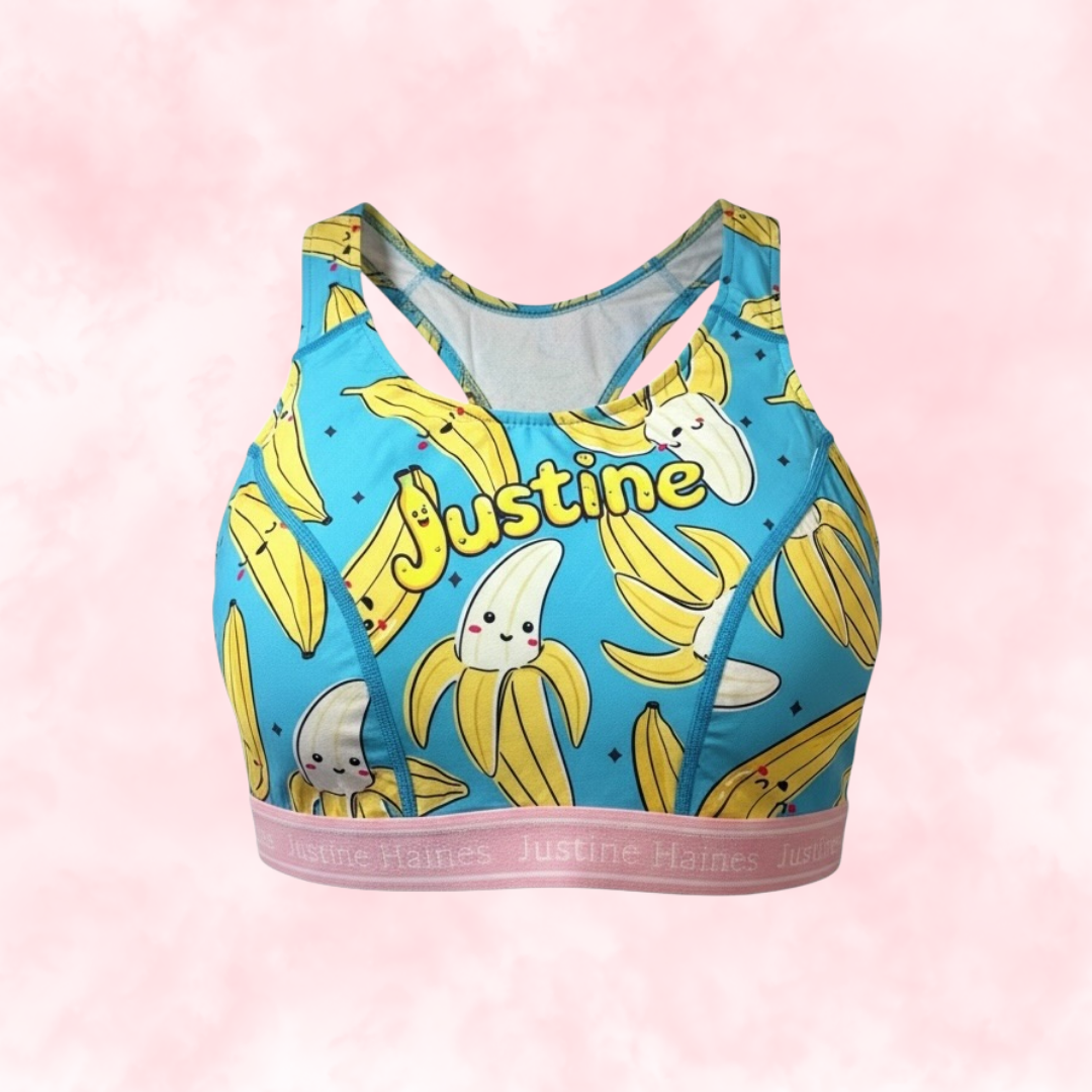 Classic T-Back Sports Bra 🍌 Crazy Banana 💙😄