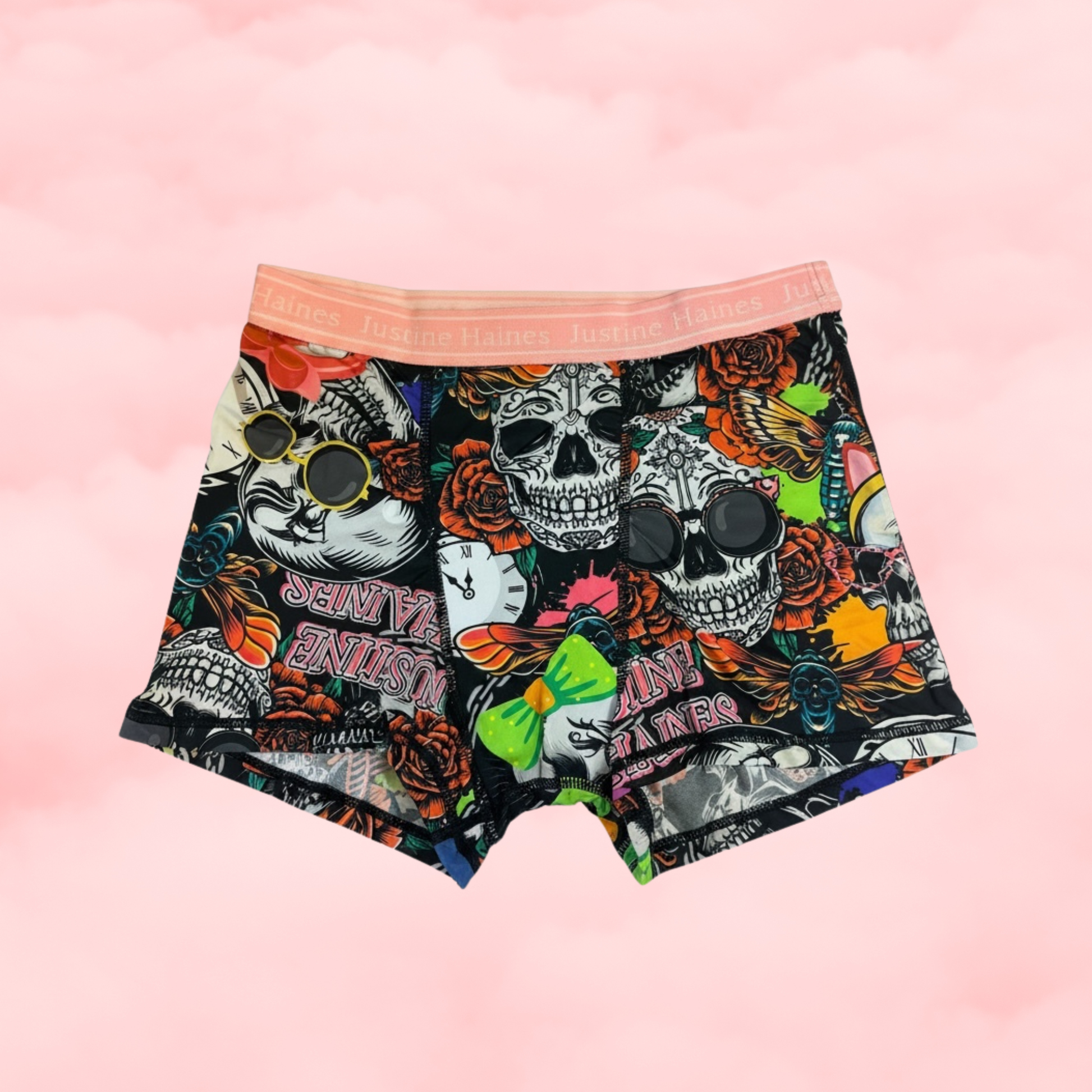 BoxerBriefs Classic Period BoyShort Skulls & Roses **XS-6XL**
