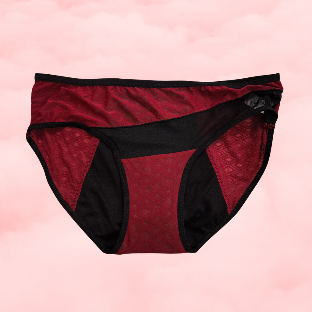 🖤 Culotte Hipster Menstruelle  Asymétrique – Noir Classique 🖤