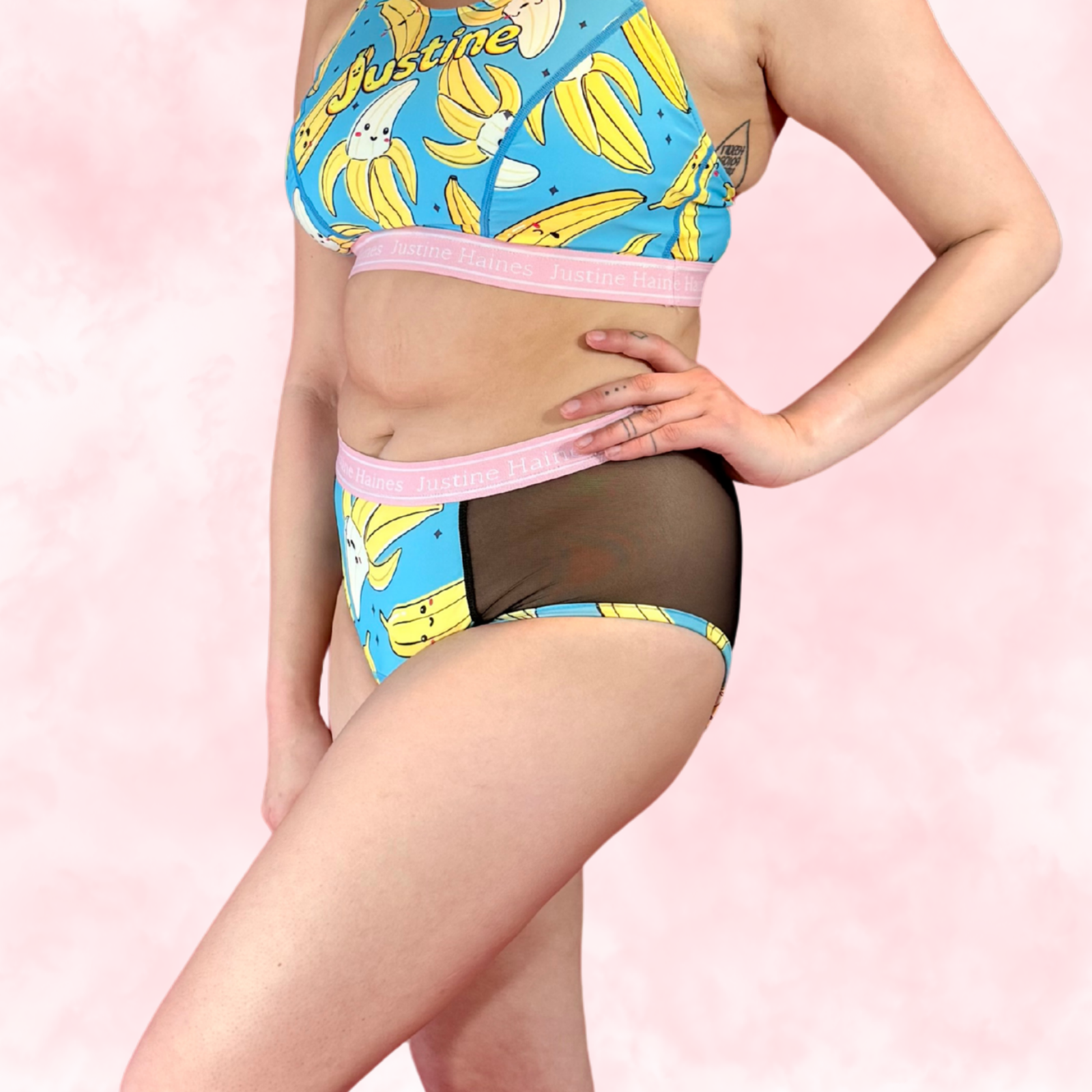 High-Rise Period Undie with MESH 🍌 Crazy Banana 💙😄
