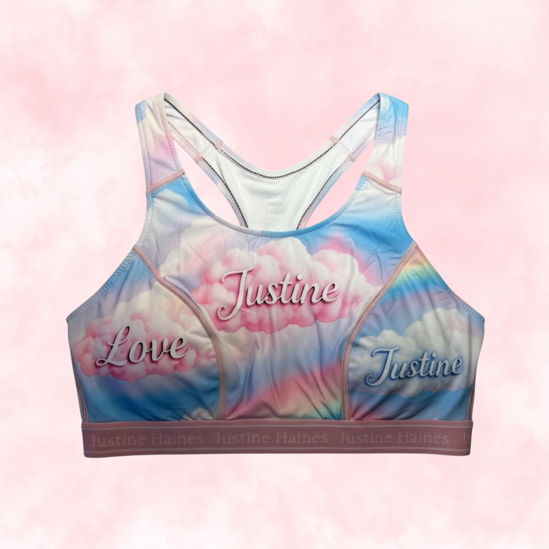 Classic T-Back Sports Bra 💖✨Pastel Pride 🌈☁️