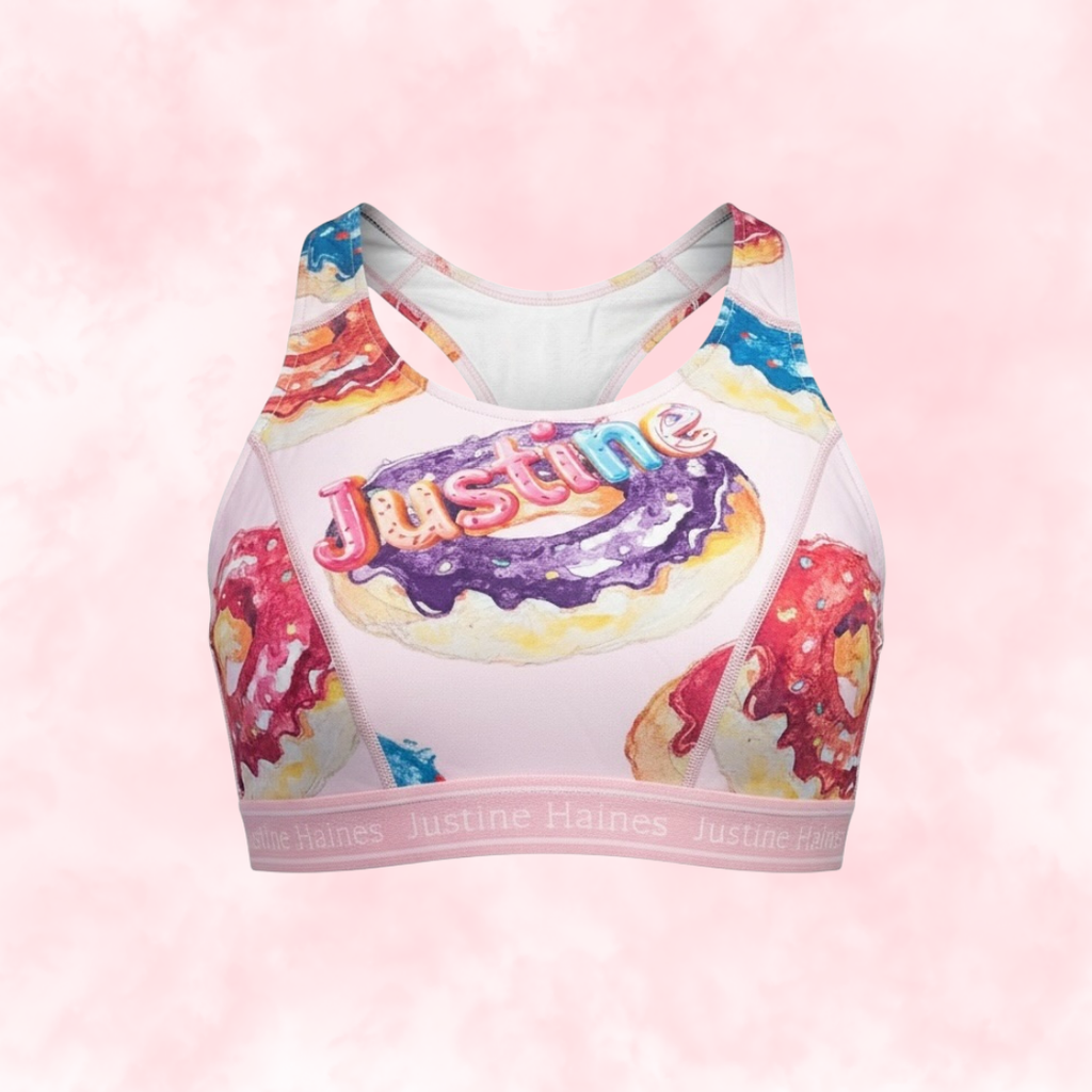 Classic T-Back Sports Bra 🍩 Sugar Donut ✨🍬