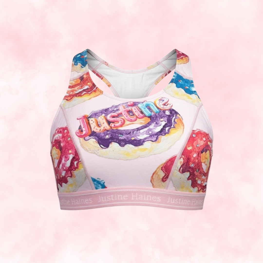 Classic T-Back Sports Bra 🍩 Sugar Donut ✨🍬