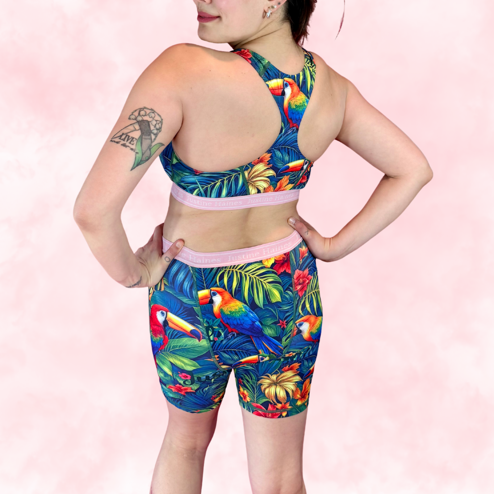 JH Exclusive * Long Period Boxer / Biker Short 🧡🌺 Tropical Escape 🦜🌴
