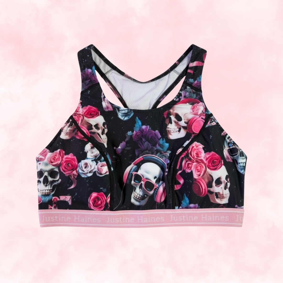 Classic T-Back Sports Bra 🖤Justine 4Ever 💀🌹 🎧