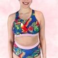  Soutien-gorge de sport classique  T-back (X) 🧡🌺 Tropical Exotique 🦜🌴