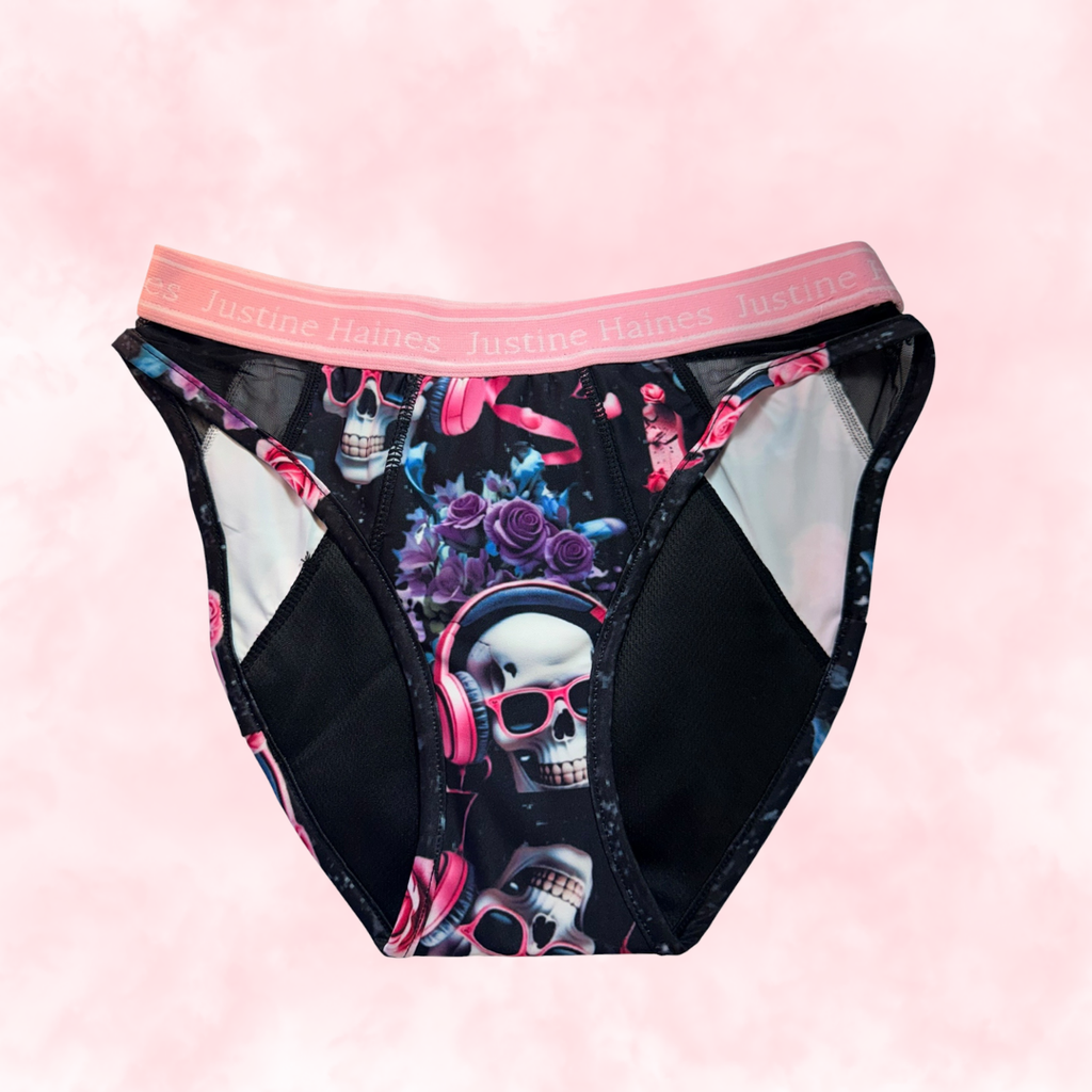 Hipster Period Undie with MESH 🖤Justine 4Ever 💀🌹 🎧