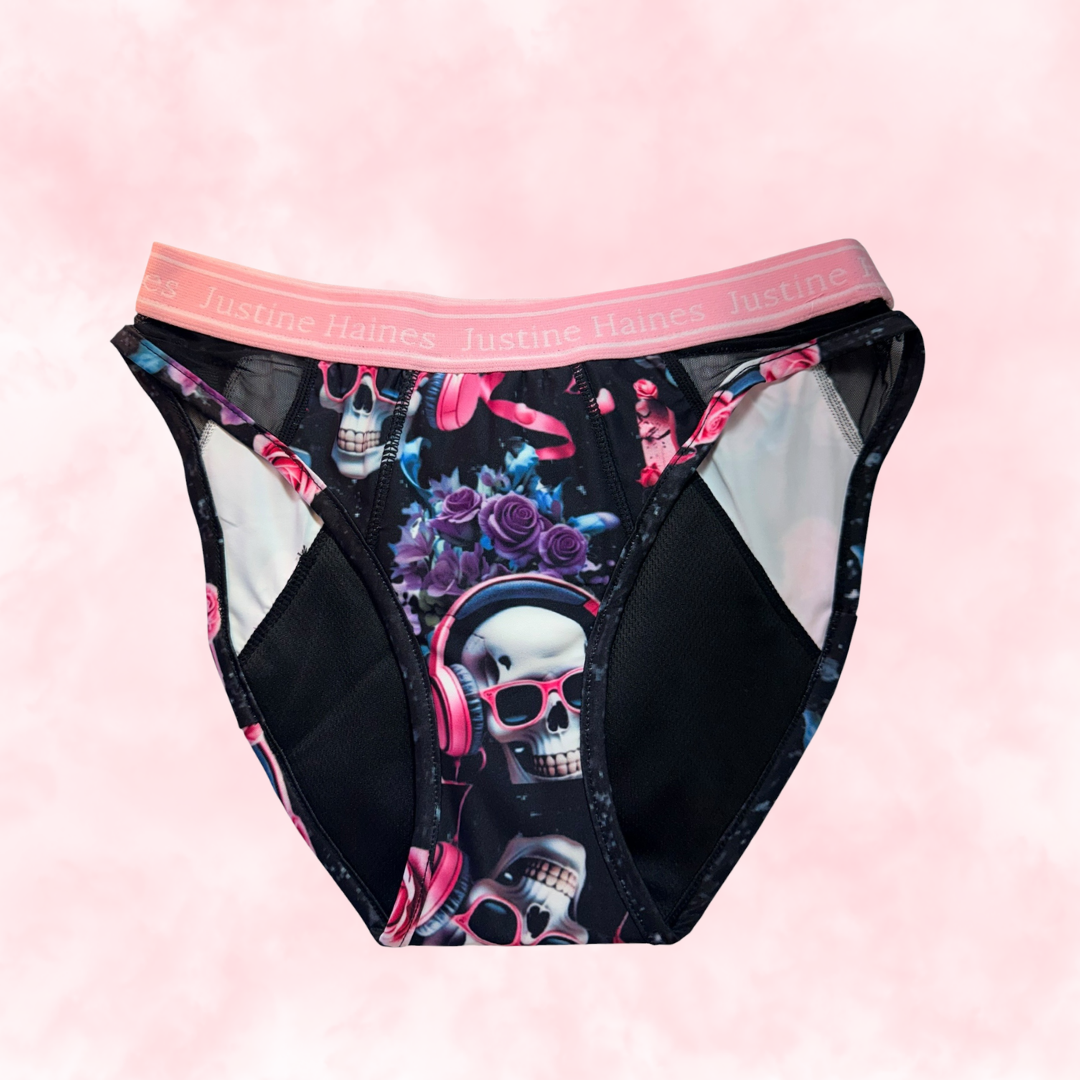 Hipster Period Undie with MESH 🖤Justine 4Ever 💀🌹 🎧