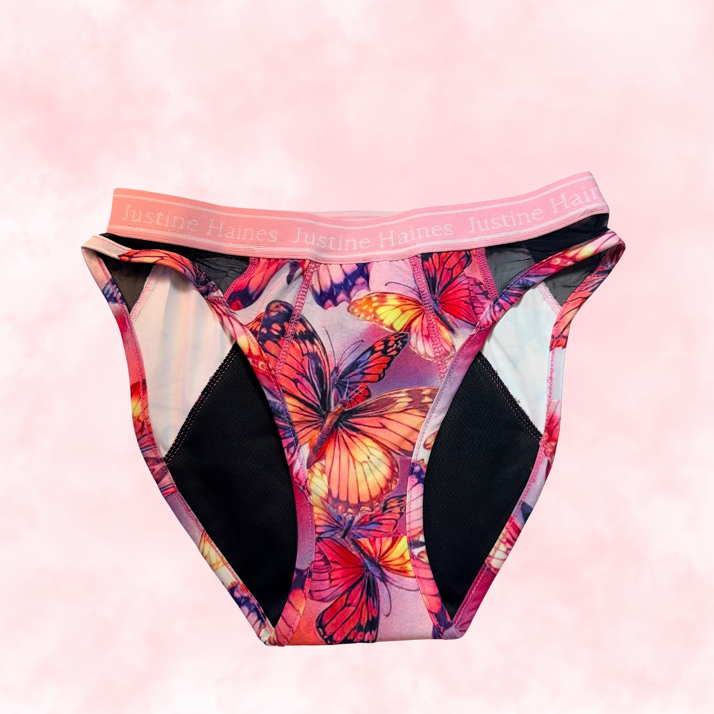  Culotte Menstruelle Hipster avec FILET MESH 🦋 Rêves de papillons ✨💗