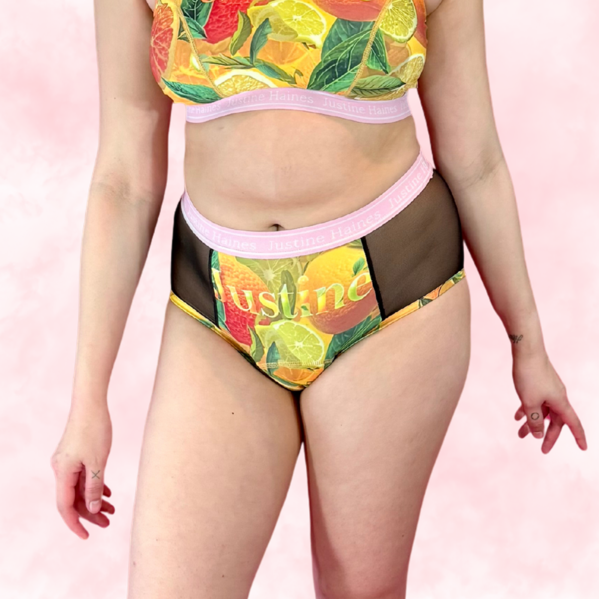 High-Rise Period Undie with MESH ☀️✨Citrus Crush 🍊💛