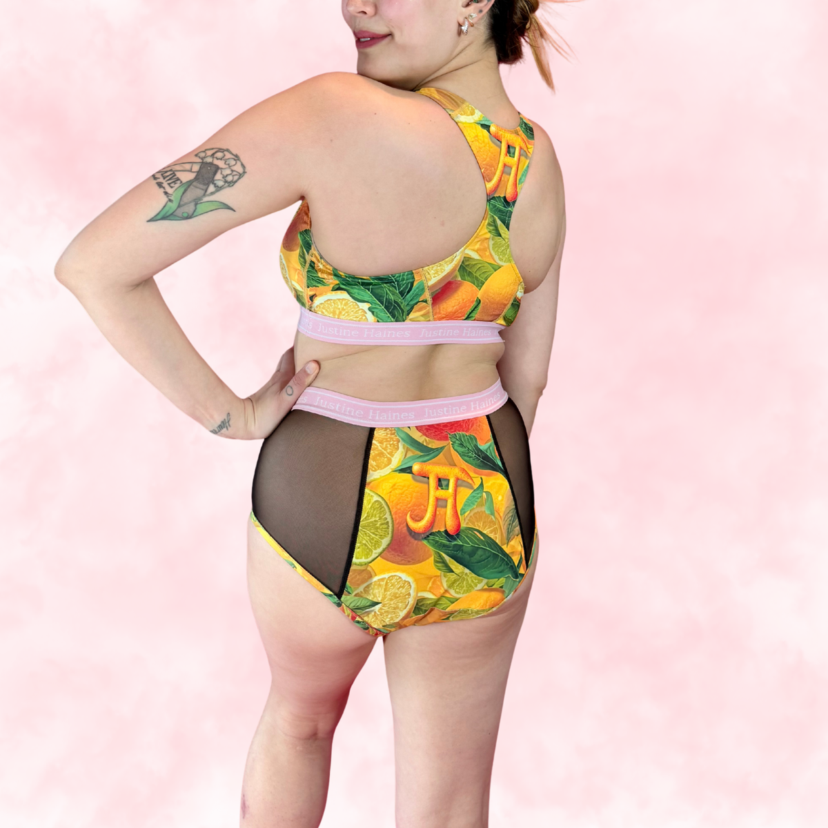 High-Rise Period Undie with MESH ☀️✨Citrus Crush 🍊💛