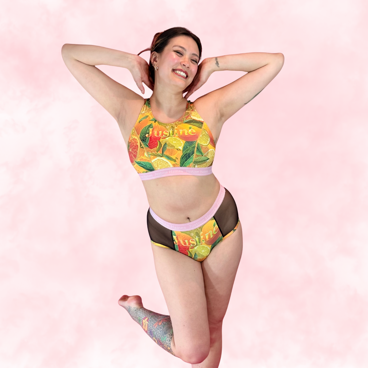 High-Rise Period Undie with MESH ☀️✨Citrus Crush 🍊💛