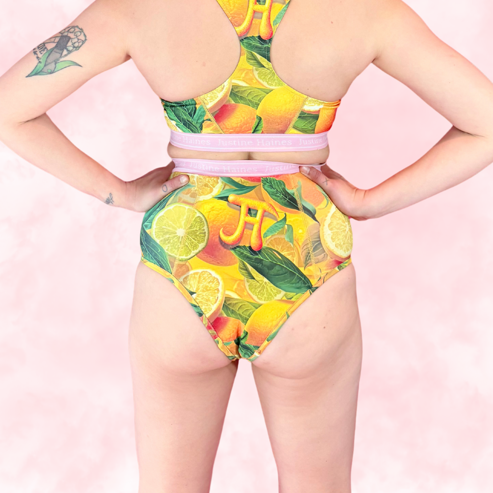 JH Exclusive * High-Rise Tummy Control Menstrual Thong ☀️✨Citrus Crush 🍊💛