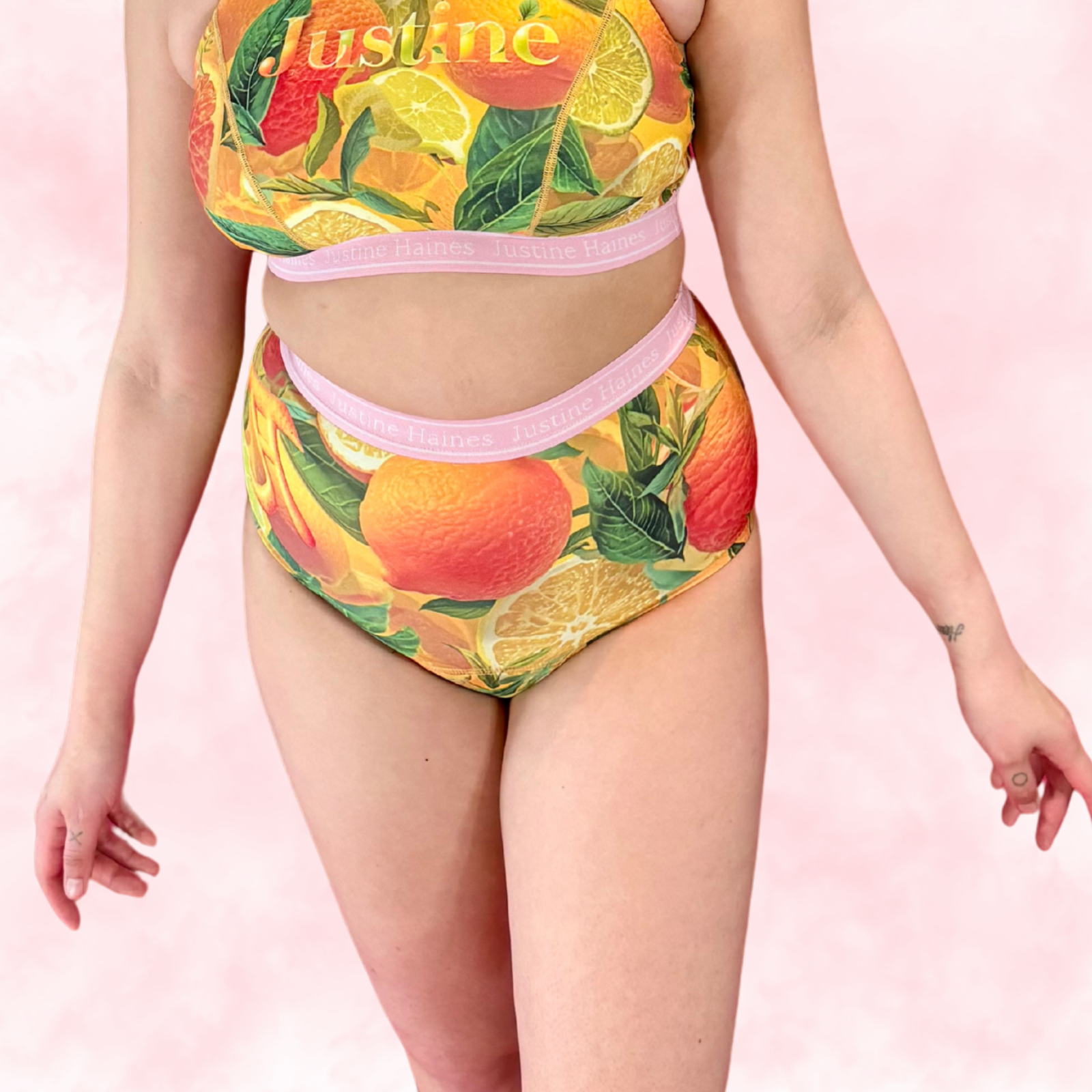 JH Exclusive * High-Rise Tummy Control Menstrual Thong ☀️✨Citrus Crush 🍊💛