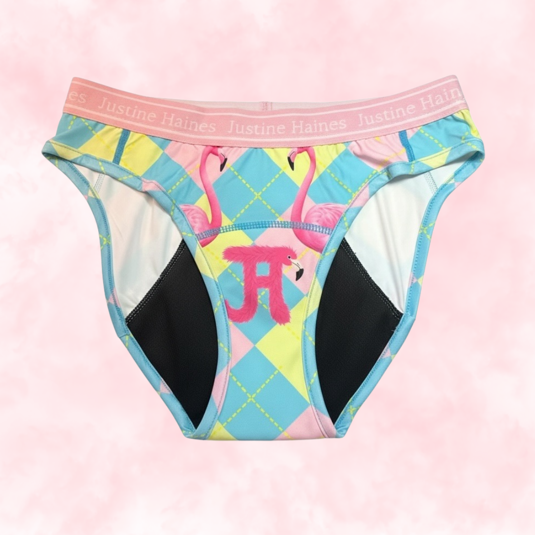 Classic Hipster Period Undie 🎀 Preppy Flamingo 🦩✨