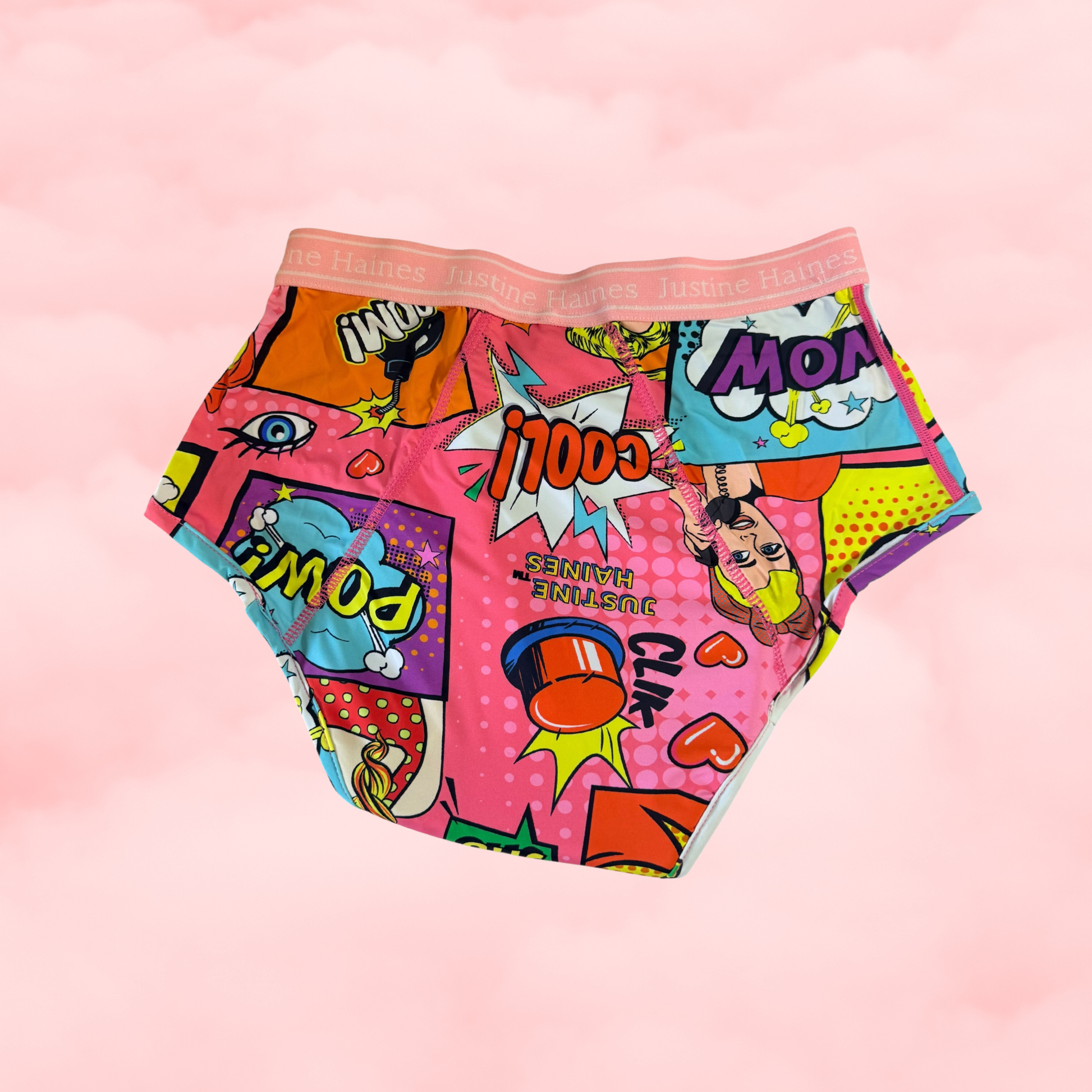 High-Rise Classic Period Undie Hot Pink Pop Art
