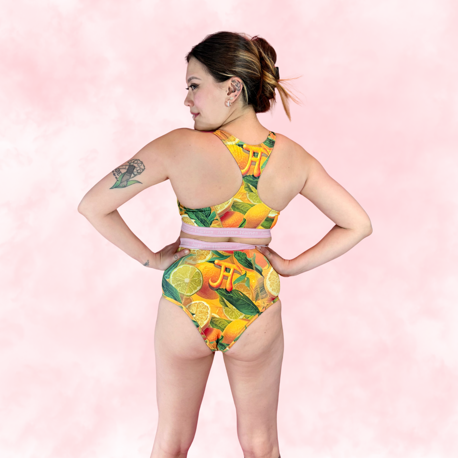 JH Exclusive * High-Rise Tummy Control Menstrual Thong ☀️✨Citrus Crush 🍊💛