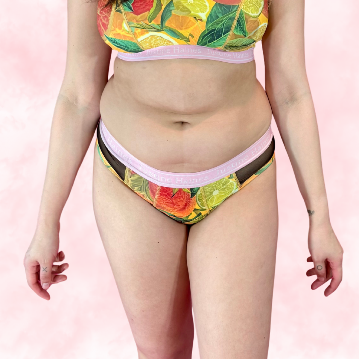 Hipster Period Undie with MESH ☀️✨Citrus Crush 🍊💛