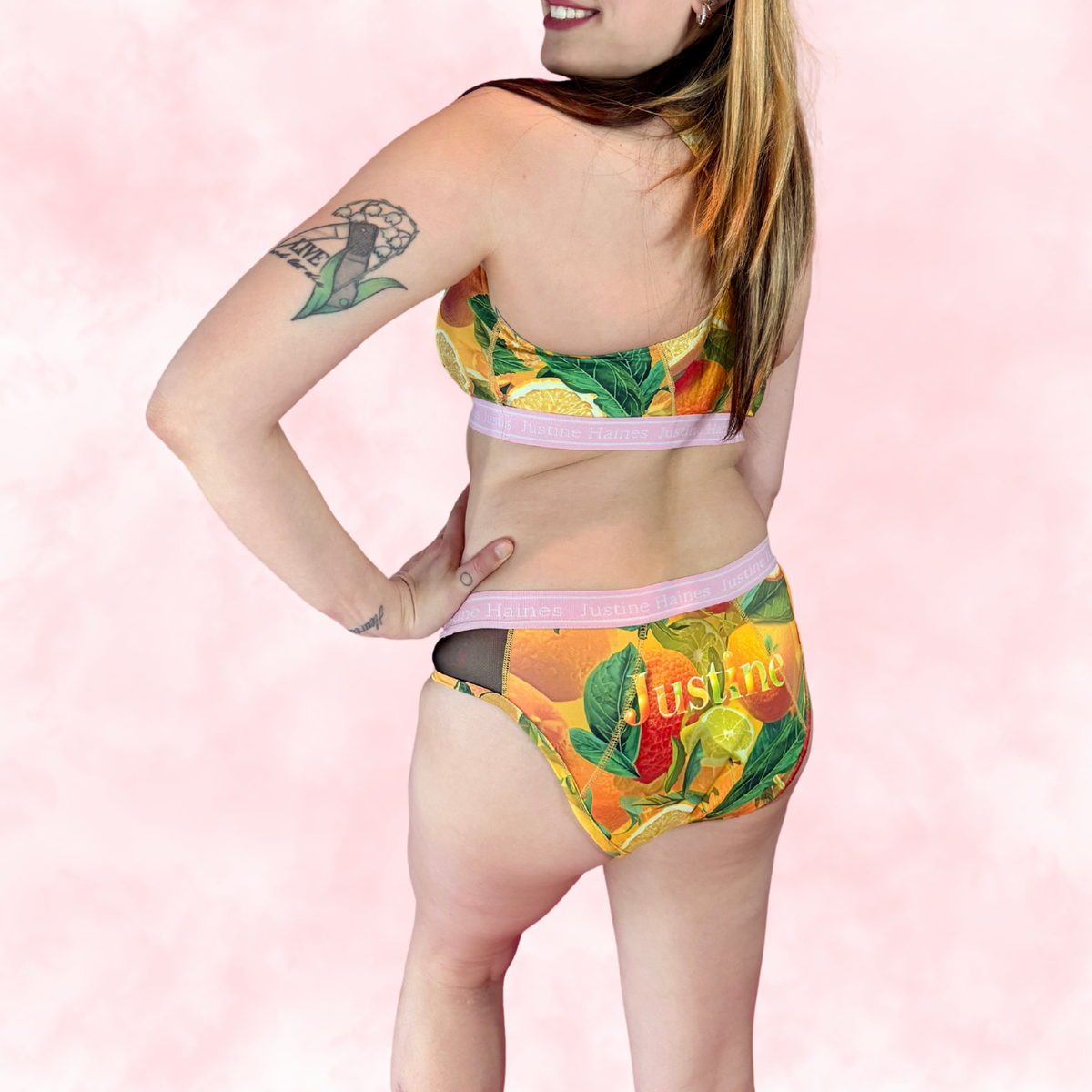 Hipster Period Undie with MESH ☀️✨Citrus Crush 🍊💛