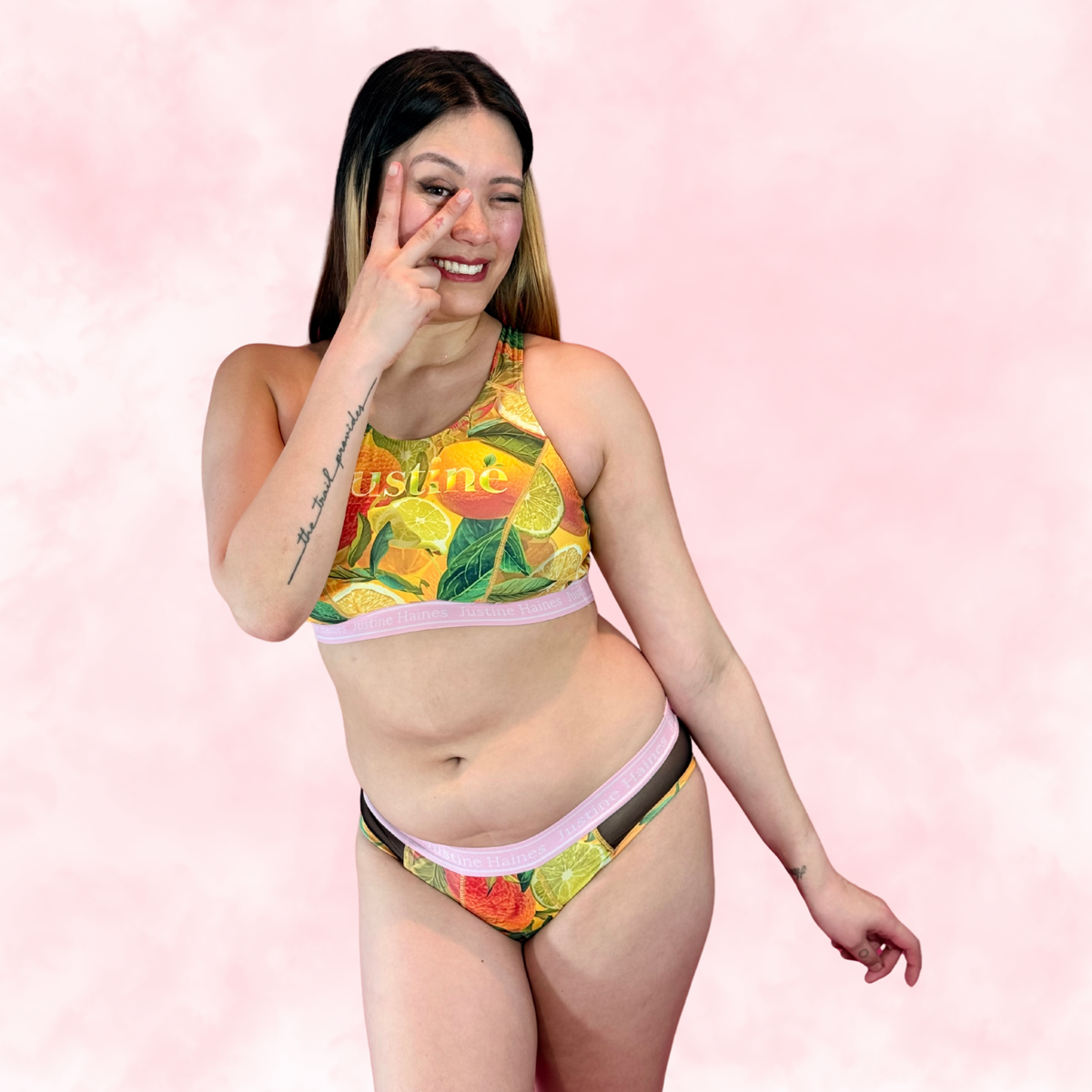 Hipster Period Undie with MESH ☀️✨Citrus Crush 🍊💛