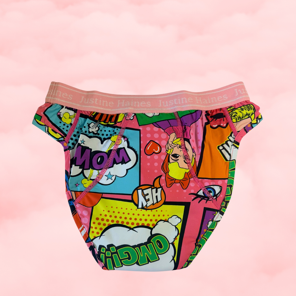  Culotte Menstruelle Hipster Classique Pop Art Rose