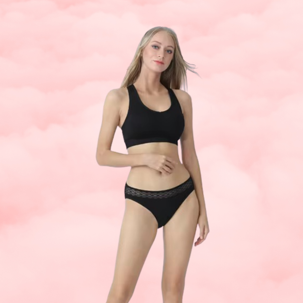 🖤 Low-Rise Lace Period  Hipster — Black 🖤