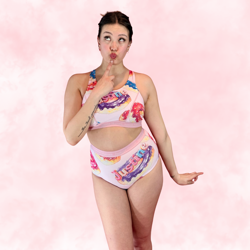 Cheeky Menstruelle Taille Haute Gainante (Brésilienne) 🍩 Beigne Sucré  ✨🍬