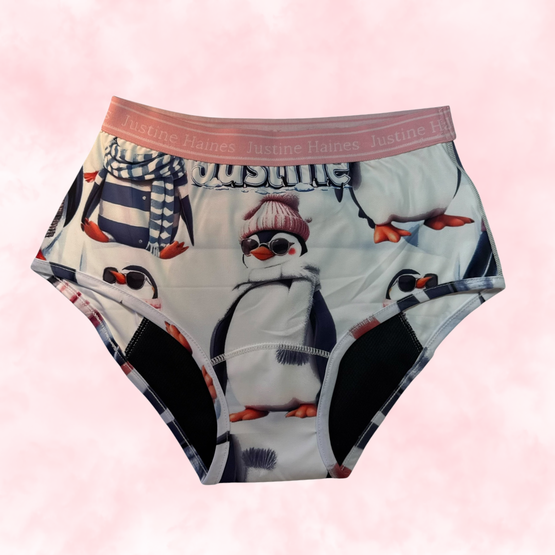 High-Rise Classic Period Undie 🧊🕶️ Cool Penguins 🐧❄️
