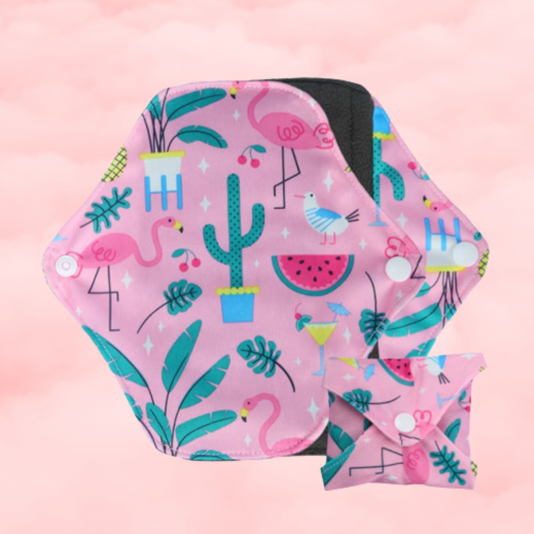 🎁 Printed Bamboo Menstrual Pads – Reusable • Leak-Proof • Cute Prints