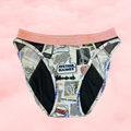  Culotte Menstruelle Hipster avec FILET MESH Journal Mode  ** XS-6X**