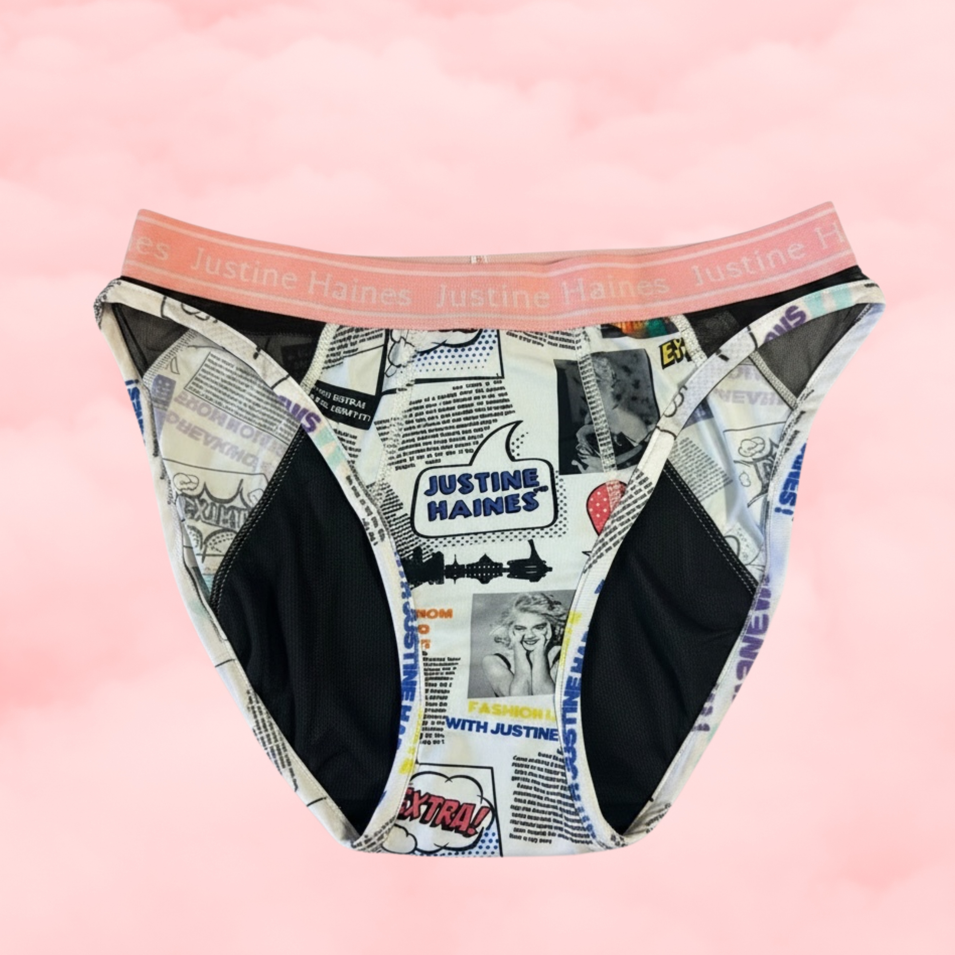  Culotte Menstruelle Hipster avec FILET MESH Journal Mode  ** XS-6X**