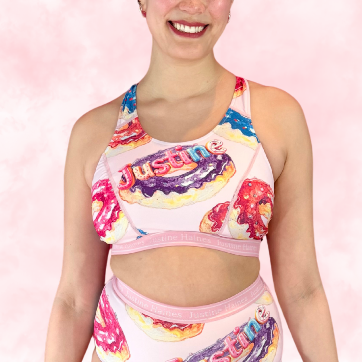 Classic T-Back Sports Bra 🍩 Sugar Donut ✨🍬