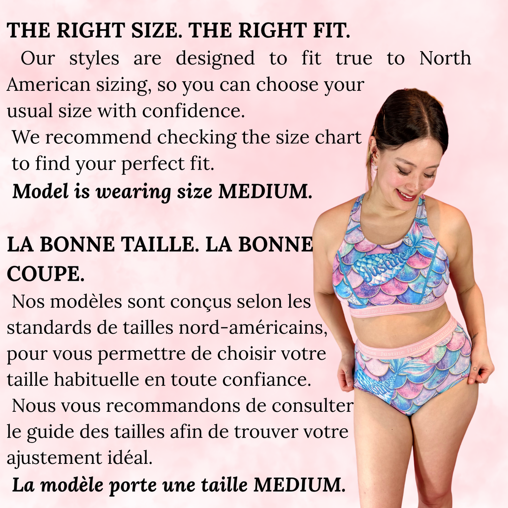 Culotte Menstruelle Taille Haute Classique ♀️✨ Fantaisie de Sirènes 🌊🧜