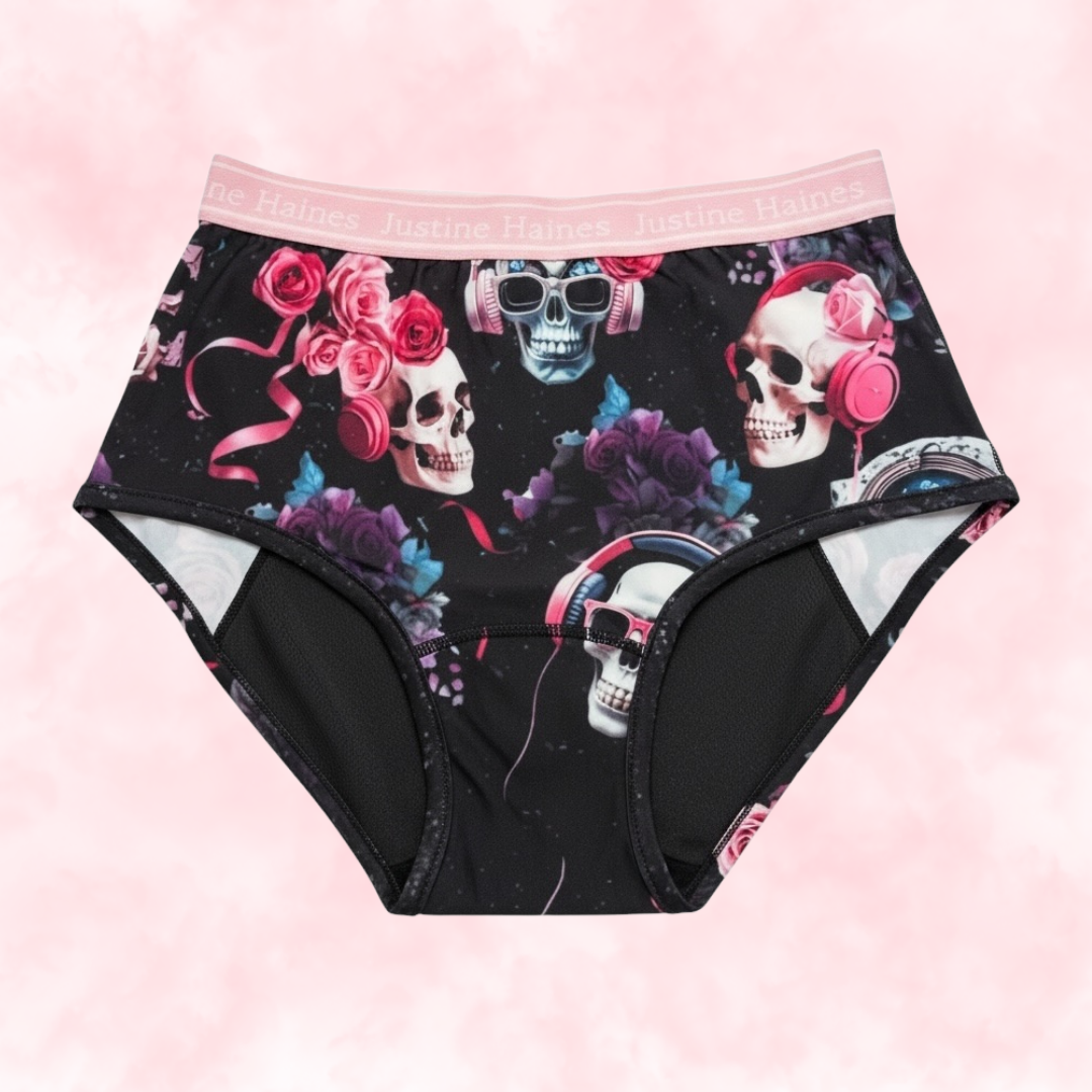 High-Rise Classic Period Undie 🖤Justine 4Ever 💀🌹 🎧