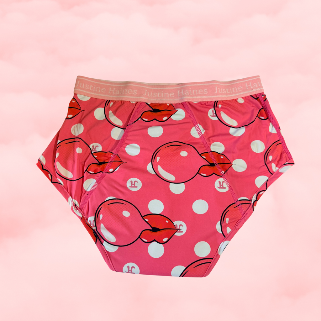 Culotte Menstruelle Taille Haute Classique Gomme-baloune rose 
