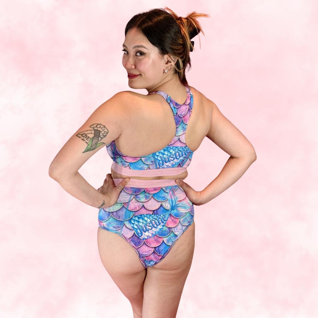 Cheeky Menstruelle Taille Haute Gainante (Brésilienne)♀️✨ Fantaisie de Sirènes 🌊🧜