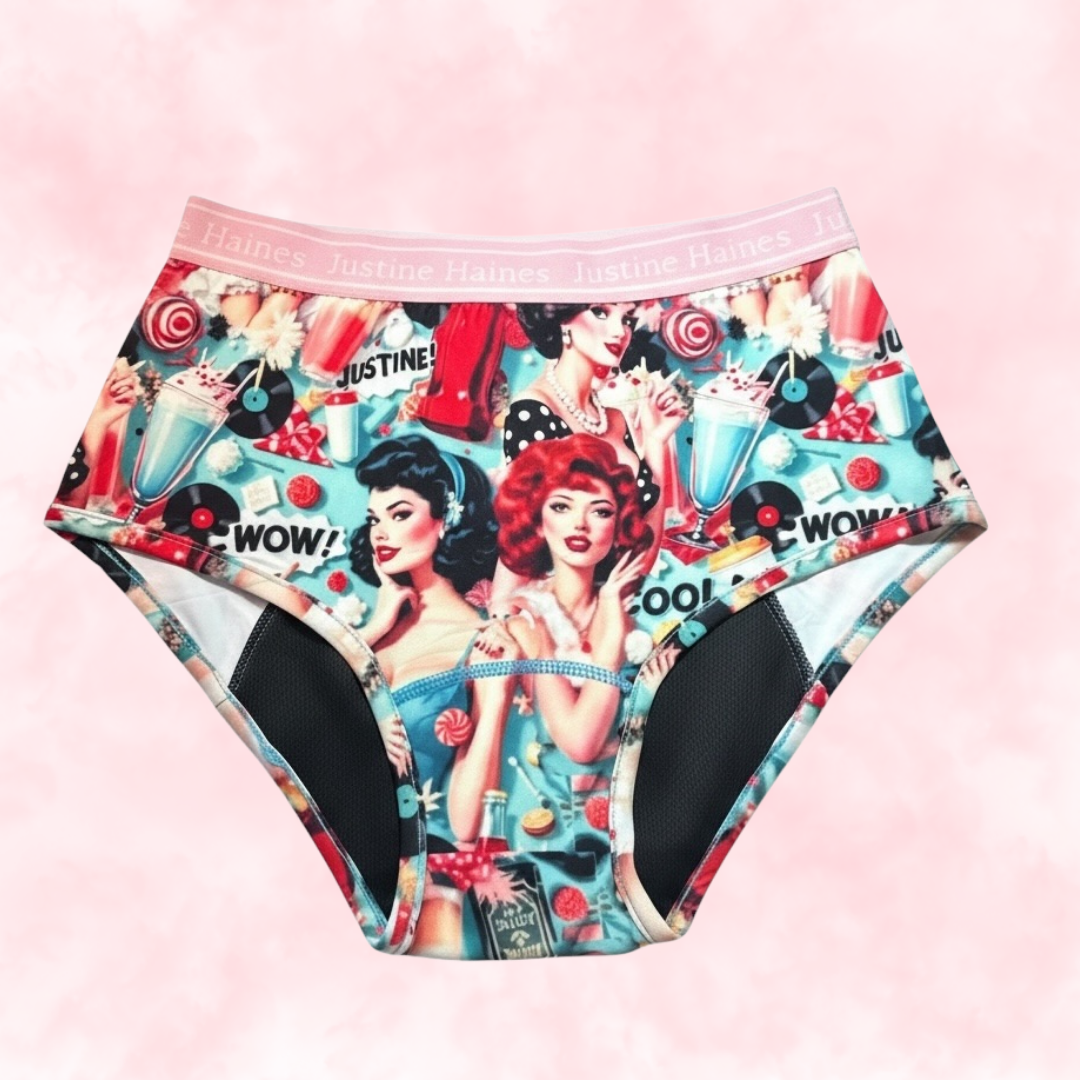 High-Rise Classic Period Undie 😎 Retro POP 🥤 🍨
