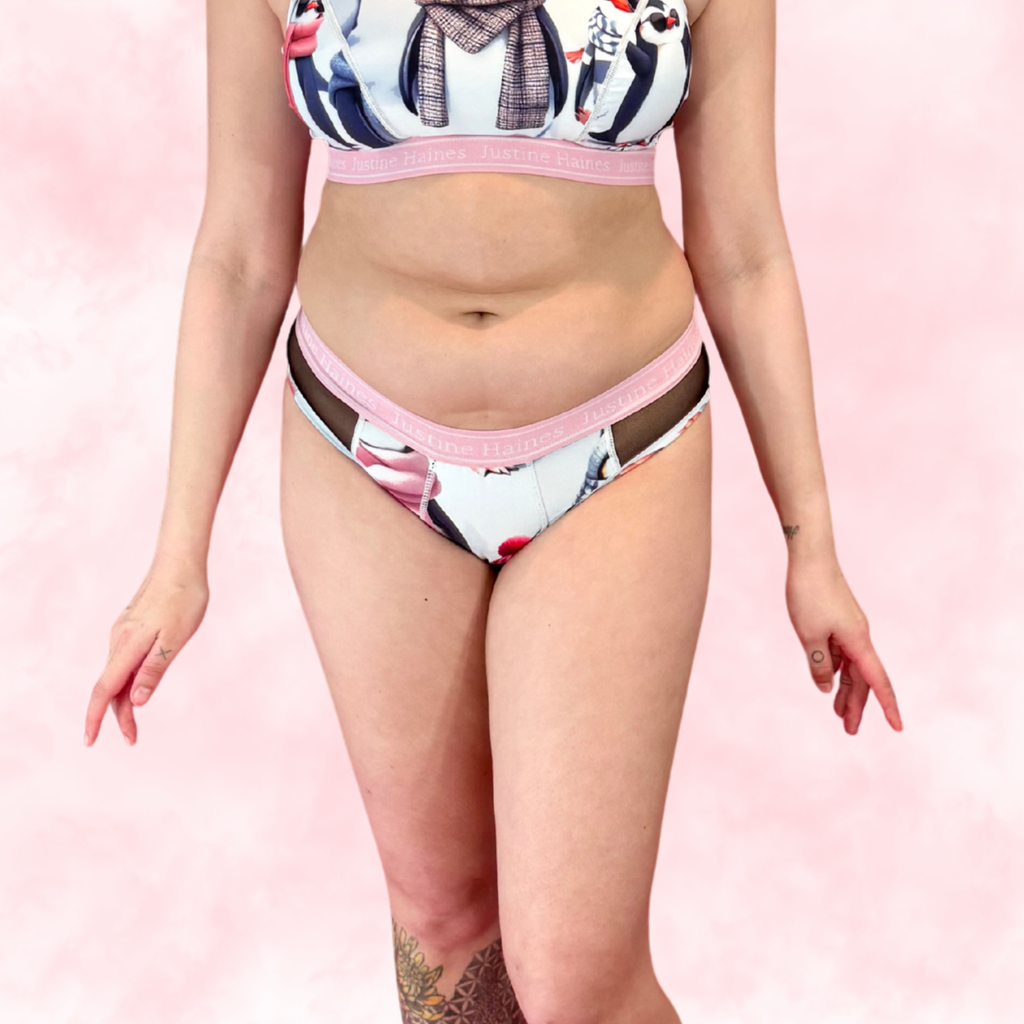 Hipster Period Undie with MESH 🧊🕶️ Cool Penguins 🐧❄️