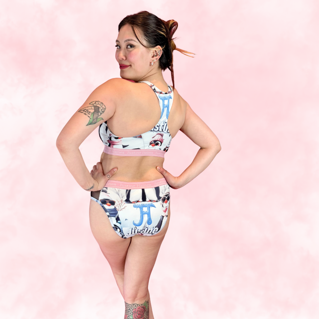 Hipster Period Undie with MESH 🧊🕶️ Cool Penguins 🐧❄️