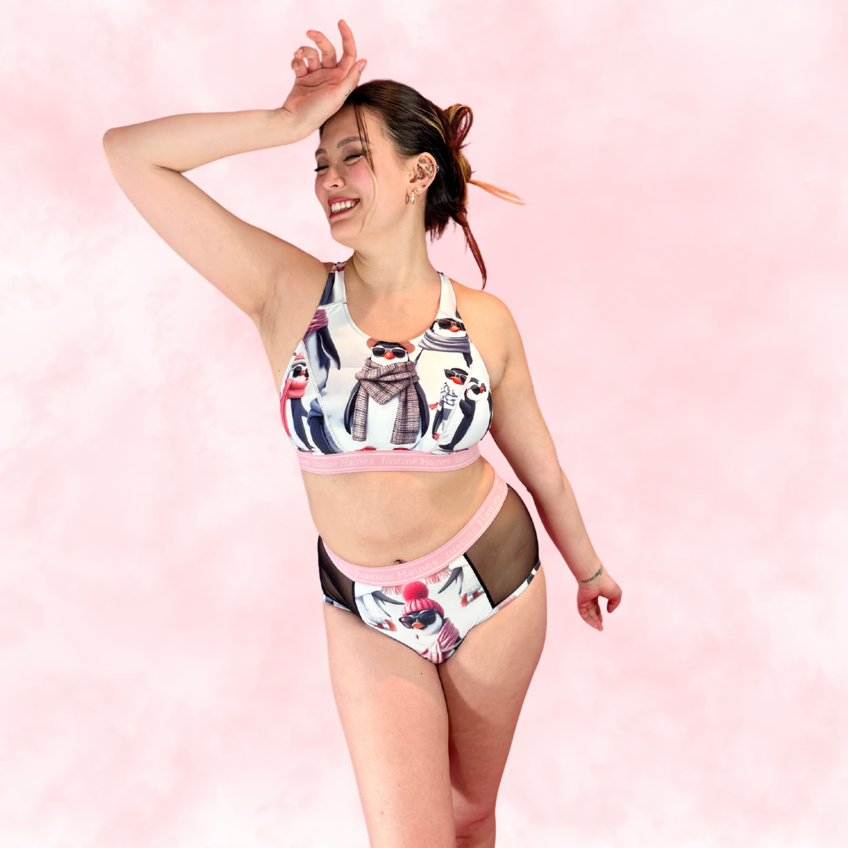High-Rise Period Undie with MESH 🧊🕶️ Cool Penguins 🐧❄️
