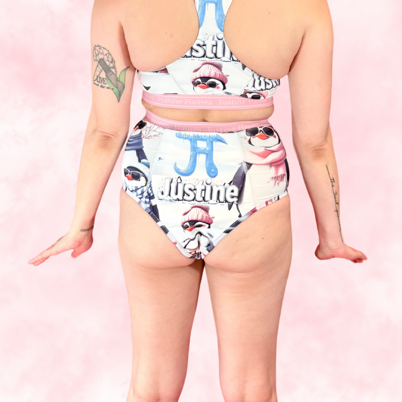 JH Exclusive * High-Rise Tummy Control Menstrual Thong 🧊🕶️ Cool Penguins 🐧❄️