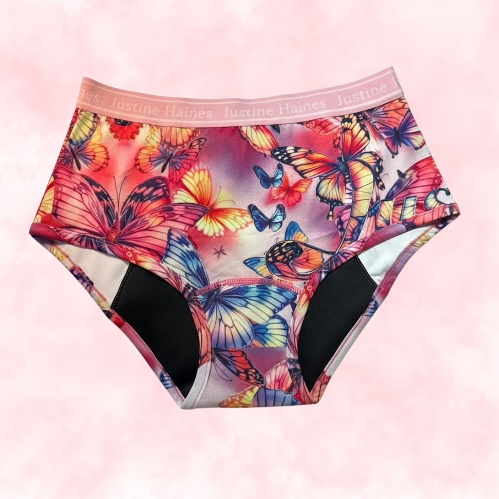 High-Rise Classic Period Undie 🦋 Butterfly Dreams ✨💗