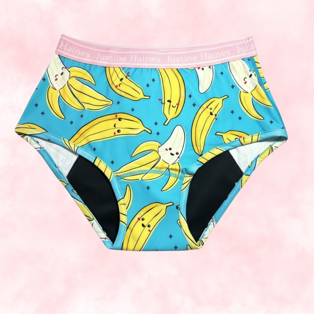 High-Rise Classic Period Undie 🍌 Crazy Banana 💙😄