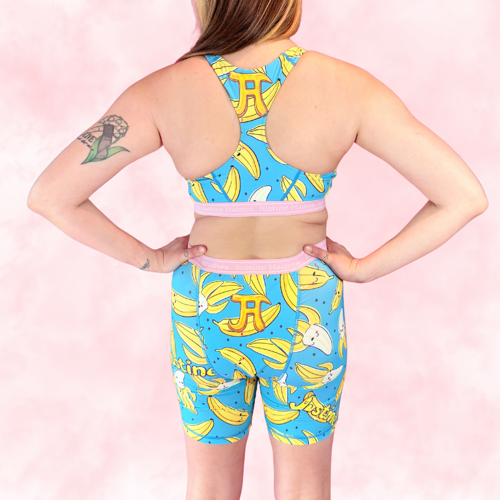 Exclusif JH Boxer Menstruel Long / Cuissard 🍌 Bananes Crazy 💙😄